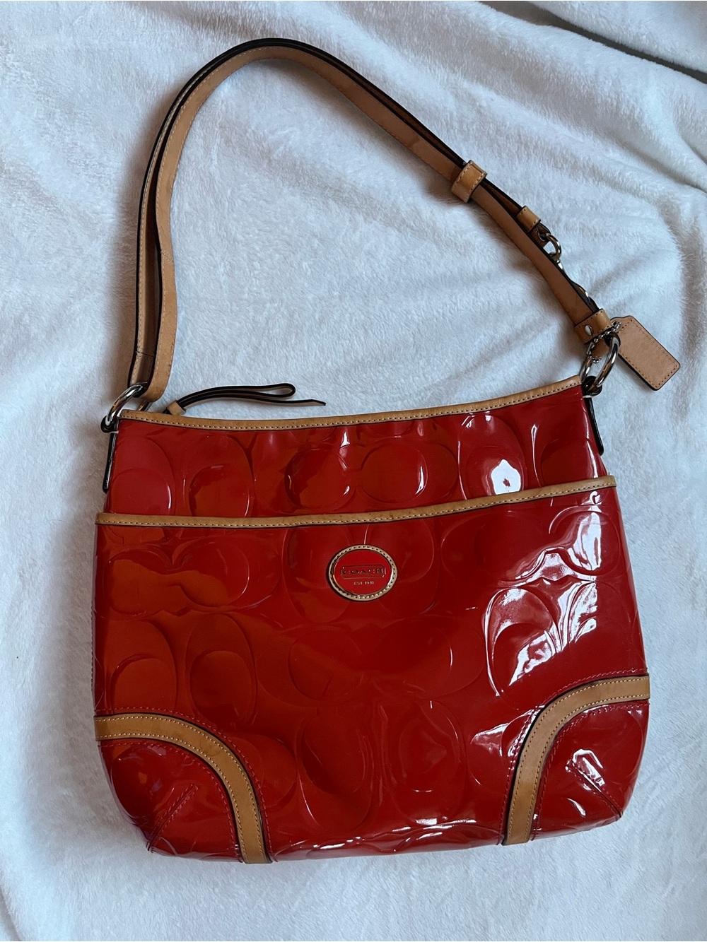 Coach Peyton Embossed Patent Leather Hobo bag